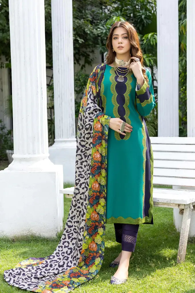 Charizma C-Prints Unstitched Slub Linen 3Pc Suit CPW22-22