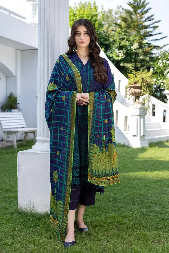 Charizma C-Prints Unstitched Slub Linen 3Pc Suit CPW22-23