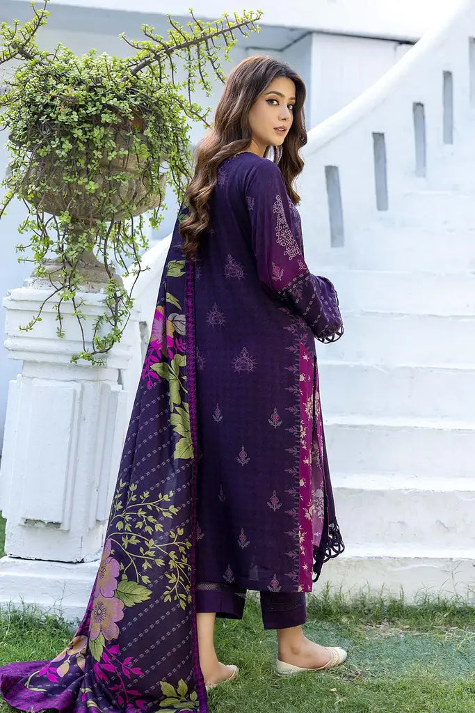 Charizma C-Prints Unstitched Slub Linen 3Pc Suit CPW22-25