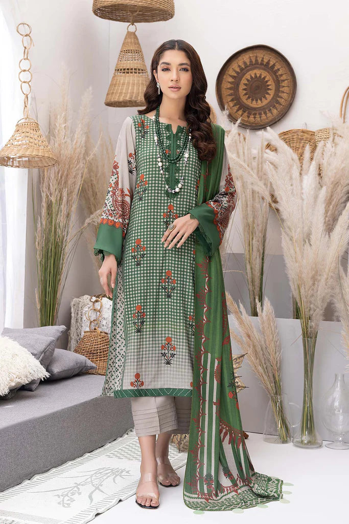 Charizma C-Prints Unstitched Slub Linen 3Pc Suit CPW22-26