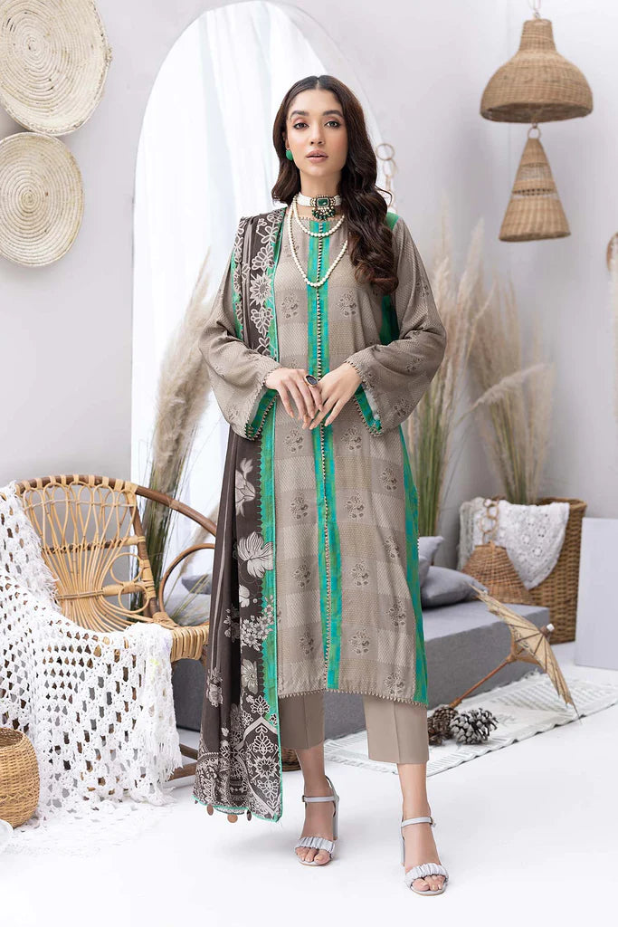 Charizma C-Prints Unstitched Slub Linen 3Pc Suit CPW22-30