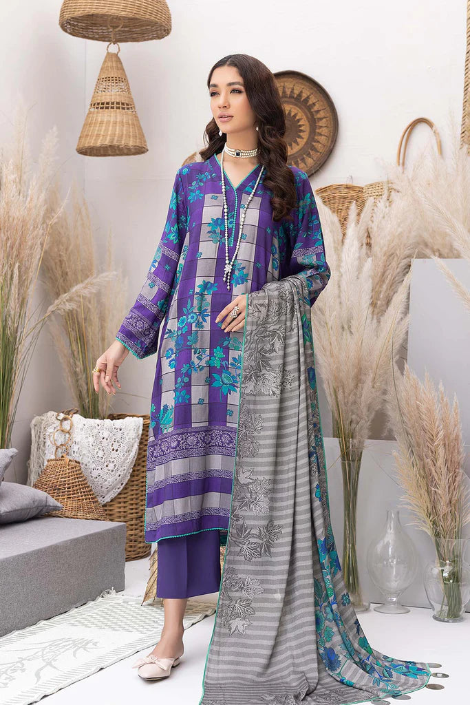 Charizma C-Prints Unstitched Slub Linen 3Pc Suit CPW22-31B
