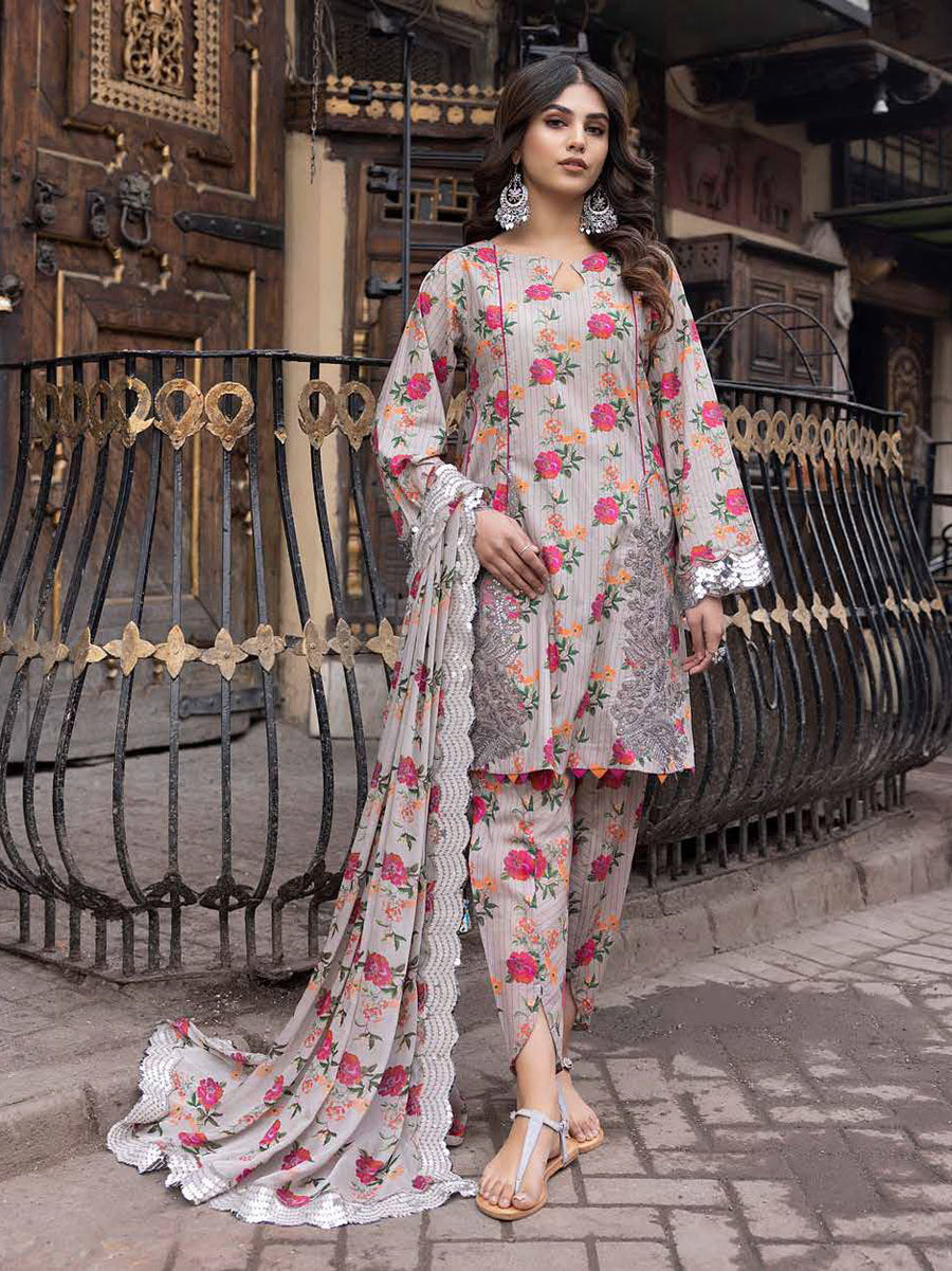Charizma Rang-e-Bahaar Embroidered Lawn Unstitched 3 Piece Suit CRB-03