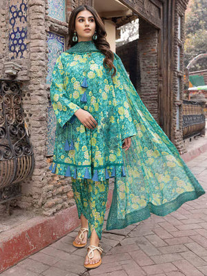 Charizma Rang-e-Bahaar Embroidered Lawn Unstitched 3 Piece Suit CRB-08