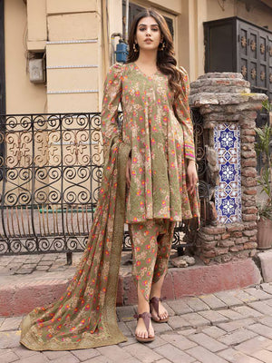 Charizma Rang-e-Bahaar Embroidered Lawn Unstitched 3 Piece Suit CRB-09