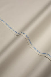 Bareeze Man Egyptian Cotton 2/1 Unstitched Fabric for Summer  - Cream