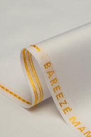 Bareeze Man Pima Cotton Unstitched Fabric for Summer - Cream