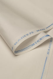 Bareeze Man Egyptian Cotton 2/1 Unstitched Fabric for Summer  - Cream