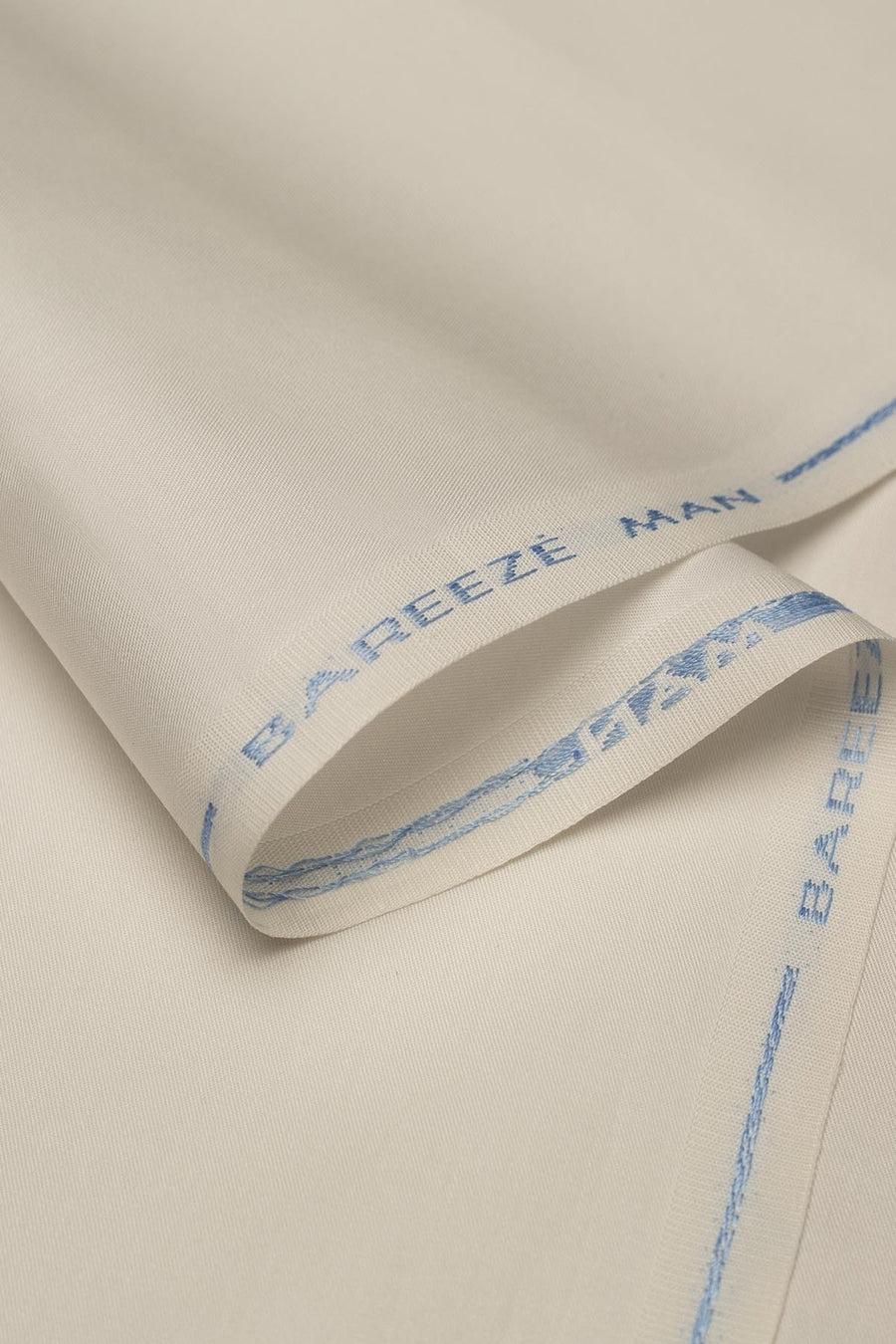 Bareeze Man Egyptian Cotton 2/1 Unstitched Fabric for Summer  - Cream