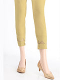 Premium Unstitched Cotton Plain Trouser Fabric CT-GD-81 Pastel Yellow