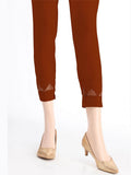 Premium Unstitched Cotton Plain Trouser Fabric CT-GD-82 Rust - FaisalFabrics.pk