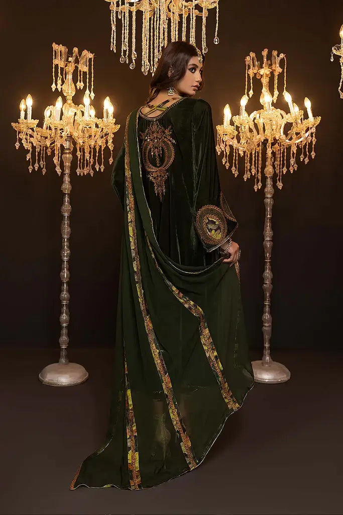 Charizma Signature Unstitched Embroidered Velvet 3Pc Suit CV22-01