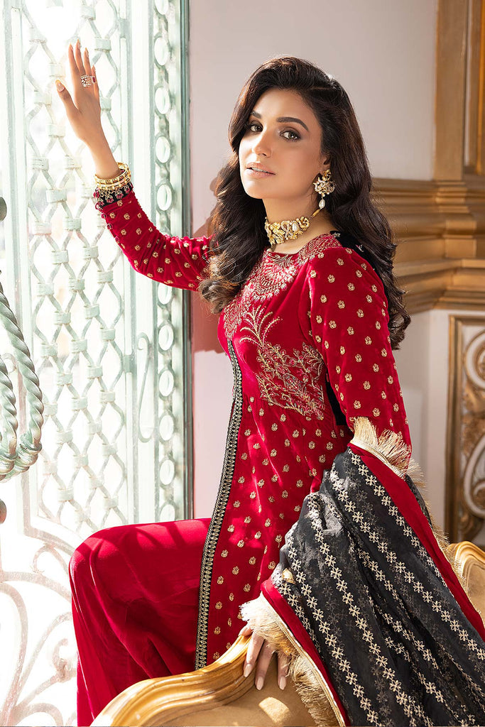 Charizma Signature Unstitched Embroidered Velvet 3Pc Suit CV22-08