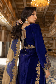 Charizma Signature Unstitched Embroidered Velvet 3Pc Suit CV22-09