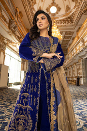 Charizma Signature Unstitched Embroidered Velvet 3Pc Suit CV22-09