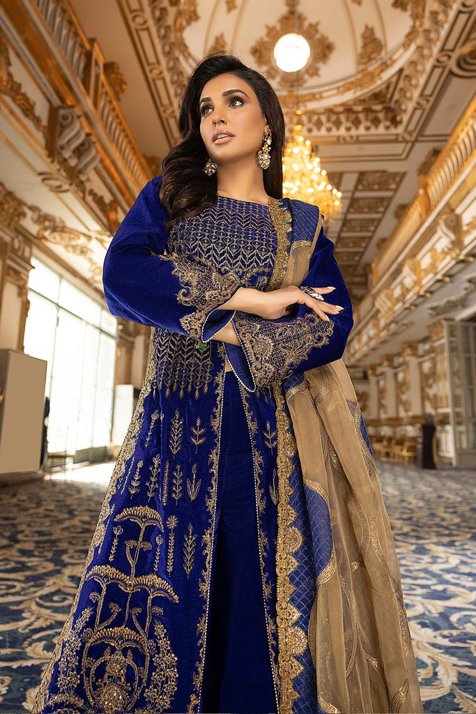 Charizma Signature Unstitched Embroidered Velvet 3Pc Suit CV22-09