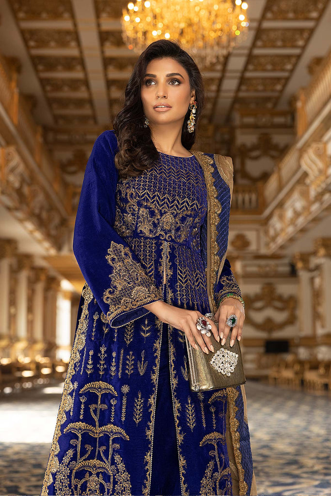 Charizma Signature Unstitched Embroidered Velvet 3Pc Suit CV22-09