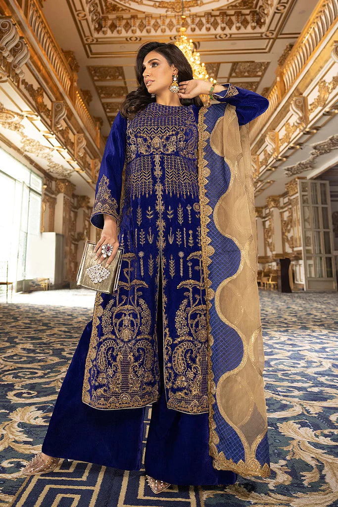 Charizma Signature Unstitched Embroidered Velvet 3Pc Suit CV22-09