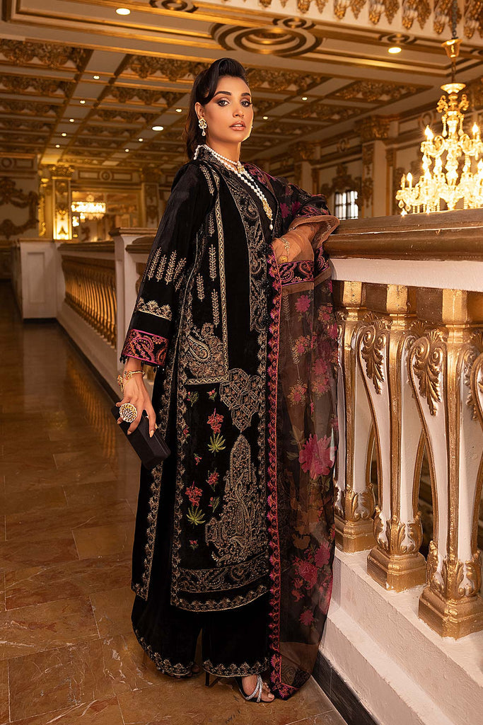 Charizma Signature Unstitched Embroidered Velvet 3Pc Suit CV22-11