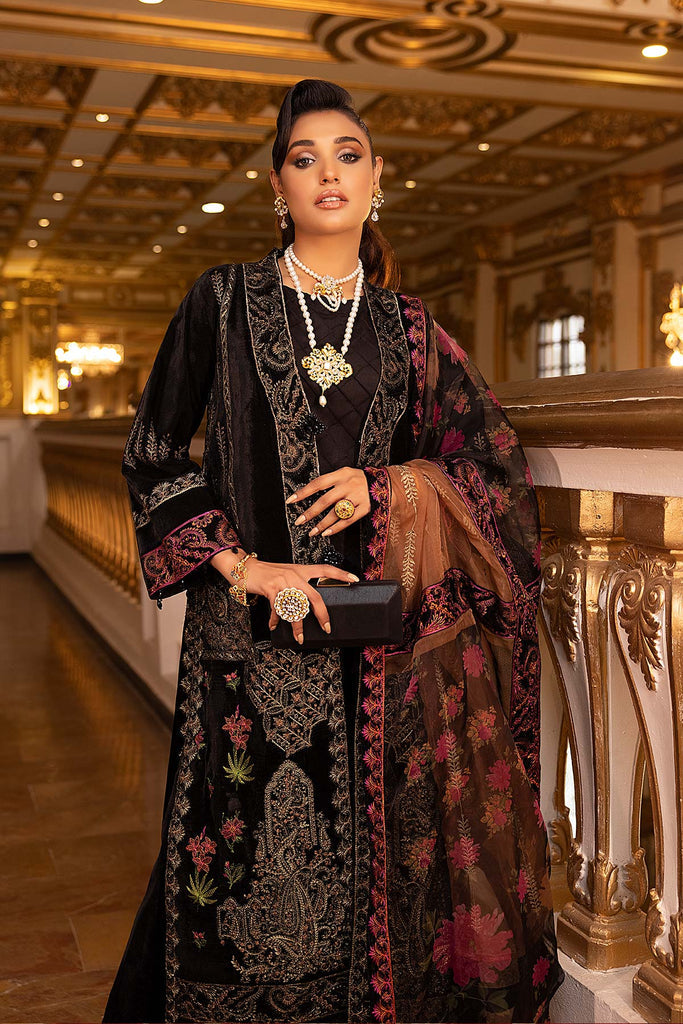 Charizma Signature Unstitched Embroidered Velvet 3Pc Suit CV22-11