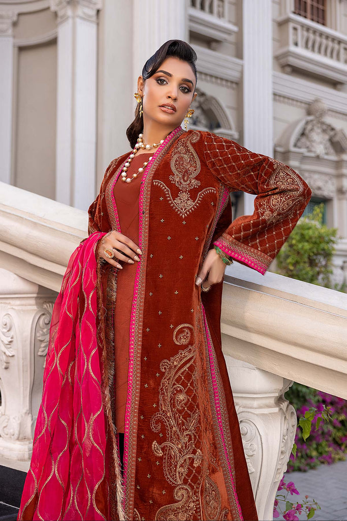 Charizma Signature Unstitched Embroidered Velvet 3Pc Suit CV22-12