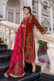 Charizma Signature Unstitched Embroidered Velvet 3Pc Suit CV22-12