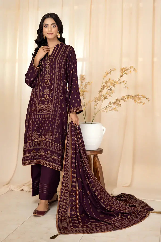 Lakhany Cashmi Vool Unstitched Printed 3Pc Suit CVC-1003-A