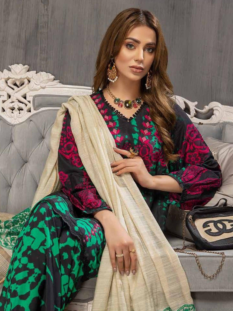 Charizma Viscose Silk Fall Winter Embroidered 3pc Suit CVS-10 - FaisalFabrics.pk