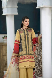 CHARIZMA C-Print Unstitched Lawn 3 Piece Suit CP-03 Mellow Yellow - FaisalFabrics.pk