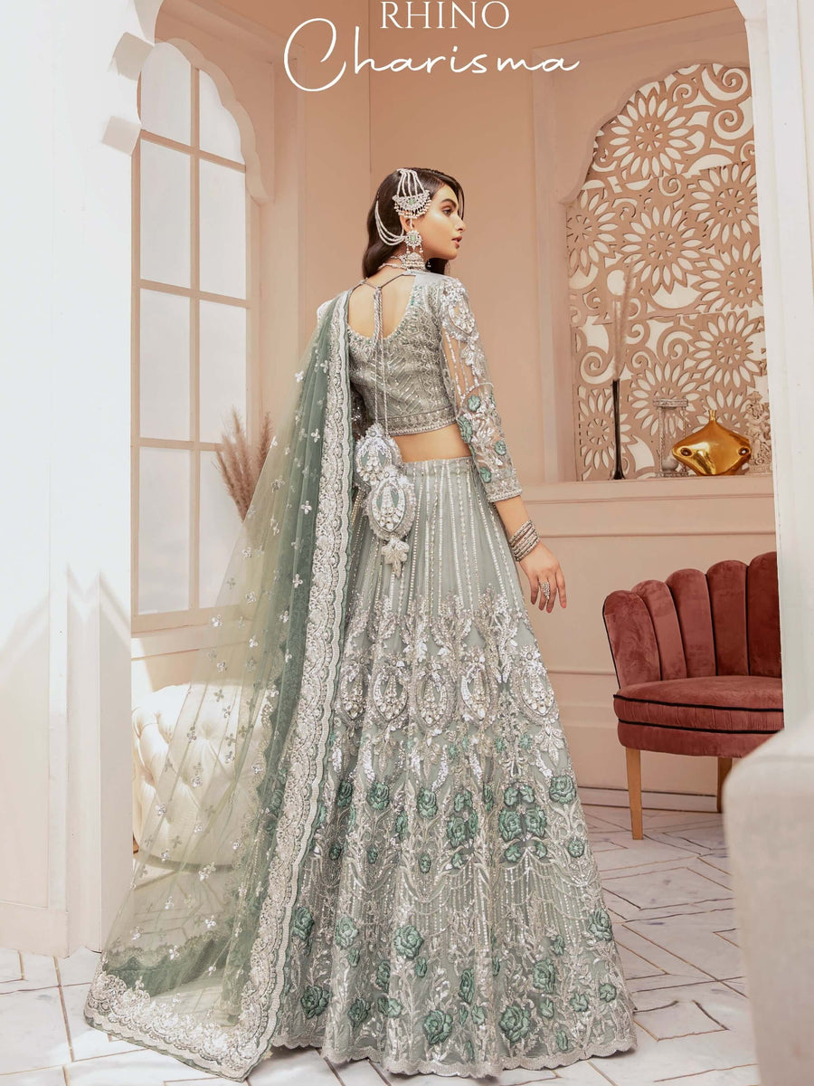 Imrozia Premium Embroidered Brides Collection 3pc Suit I-01 Charisma - FaisalFabrics.pk