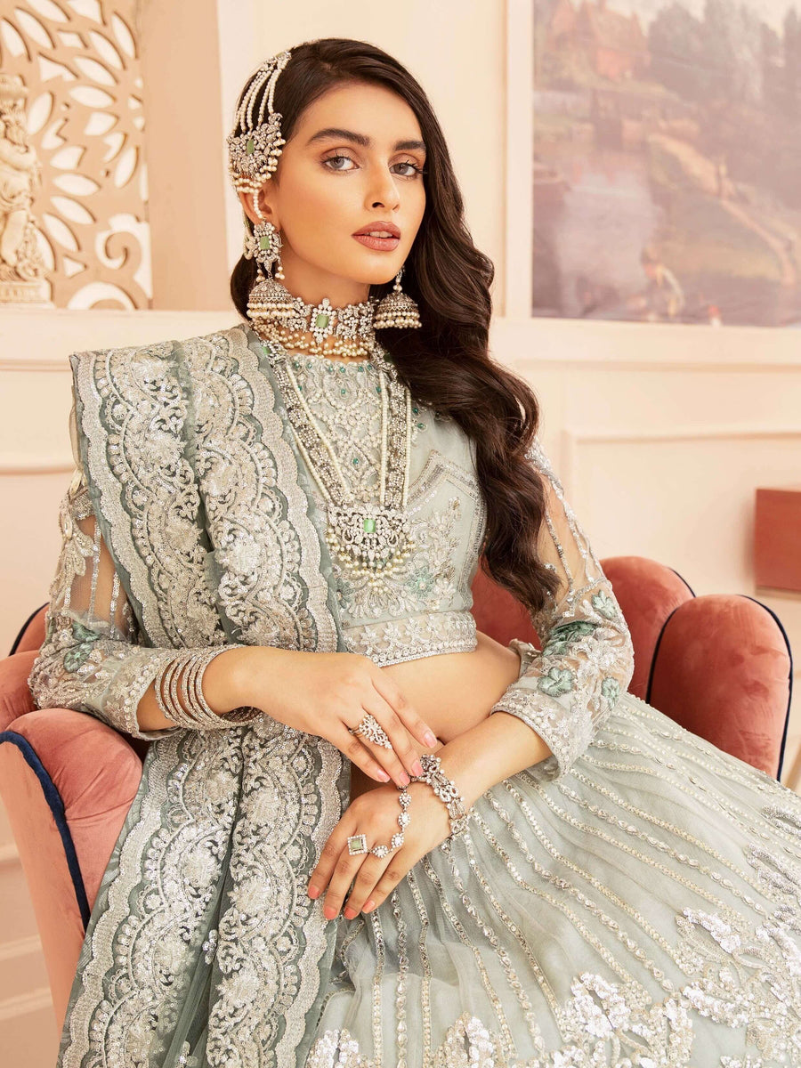 Imrozia Premium Embroidered Brides Collection 3pc Suit I-01 Charisma - FaisalFabrics.pk
