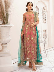 Imrozia Premium Embroidered Brides Collection 3pc Suit I-02 Fantasy - FaisalFabrics.pk