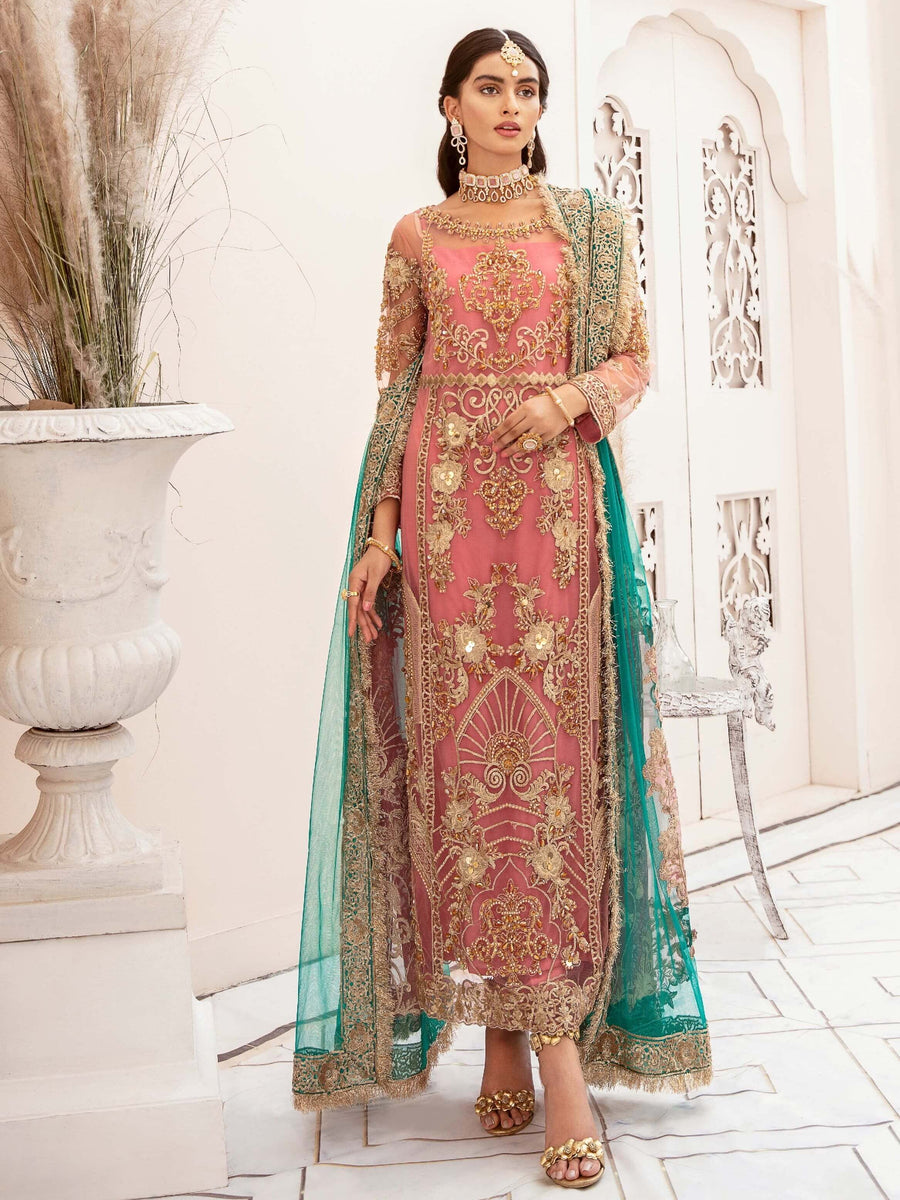 Imrozia Premium Embroidered Brides Collection 3pc Suit I-02 Fantasy - FaisalFabrics.pk