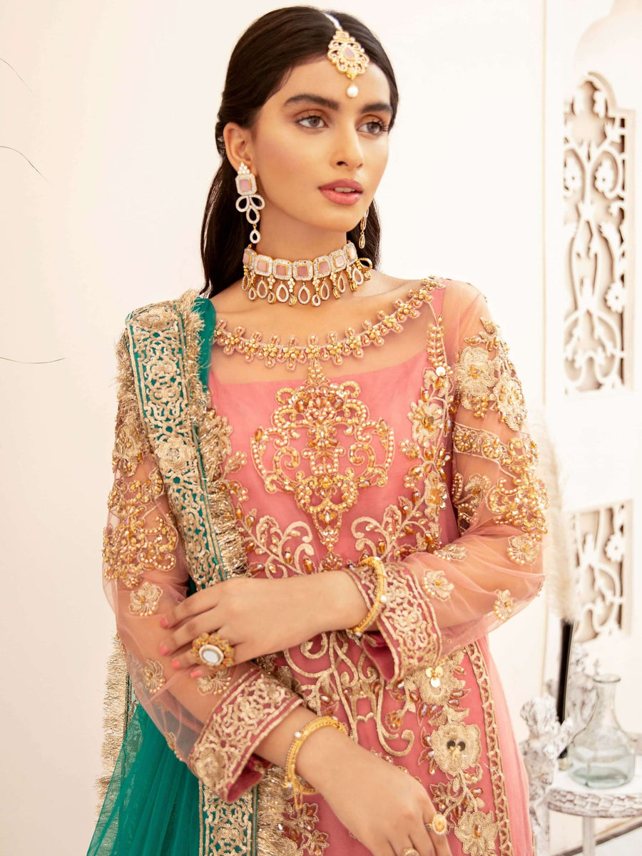 Imrozia Premium Embroidered Brides Collection 3pc Suit I-02 Fantasy - FaisalFabrics.pk