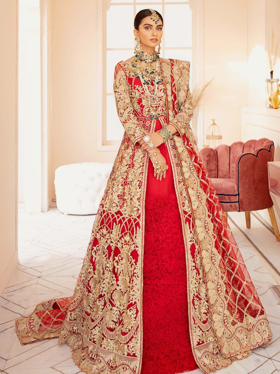 Imrozia Premium Embroidered Brides Collection 3pc Suit I-03 Glamour - FaisalFabrics.pk