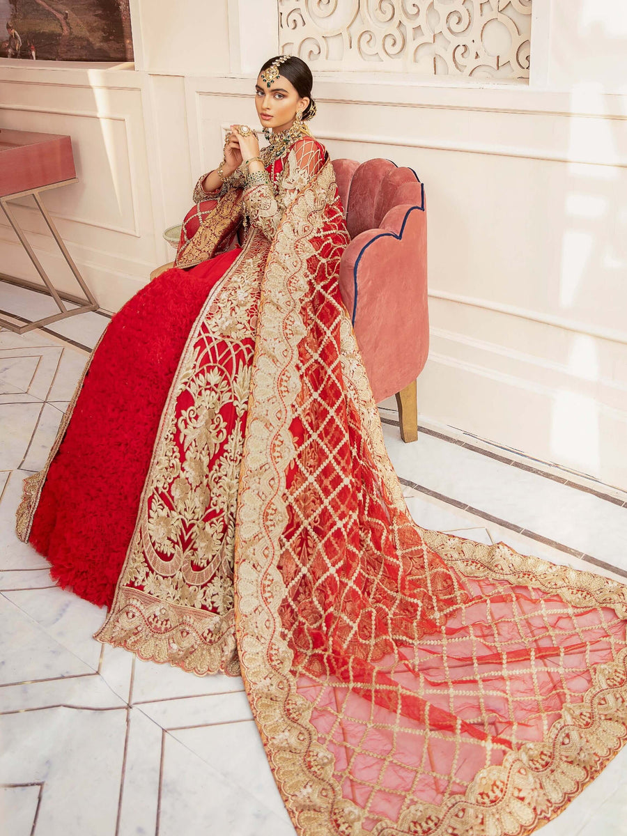 Imrozia Premium Embroidered Brides Collection 3pc Suit I-03 Glamour - FaisalFabrics.pk