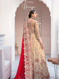 Imrozia Premium Embroidered Brides Collection 3pc Suit I-05 Beige - FaisalFabrics.pk