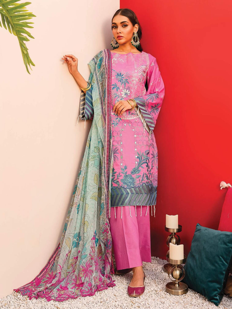 CHARIZMA Nureh by Riaz Arts Embroidered Lawn Jacquard Collection NJ-04 - FaisalFabrics.pk