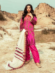 Charizma Naranji Vol-01 Embroidered Lawn 3 Piece Unstitched Suit CN-01 - FaisalFabrics.pk
