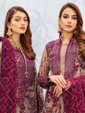 Ramsha Chevron Luxury Chiffon Vol-2 Embroidered 3Pc Suit A-201 - FaisalFabrics.pk