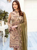 Ramsha Chevron Luxury Chiffon Vol-2 Embroidered 3Pc Suit A-202 - FaisalFabrics.pk