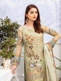 Ramsha Chevron Luxury Chiffon Vol-2 Embroidered 3Pc Suit A-204 - FaisalFabrics.pk