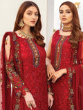 Ramsha Chevron Luxury Chiffon Vol-2 Embroidered 3Pc Suit A-205 - FaisalFabrics.pk