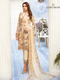 Ramsha Chevron Luxury Chiffon Vol-2 Embroidered 3Pc Suit A-206 - FaisalFabrics.pk