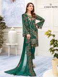 Ramsha Chevron Luxury Chiffon Vol-2 Embroidered 3Pc Suit A-207 - FaisalFabrics.pk