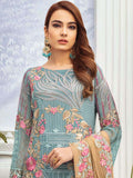 Ramsha Chevron Luxury Chiffon Vol-2 Embroidered 3Pc Suit A-211 - FaisalFabrics.pk