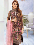 Ramsha Chevron Luxury Chiffon Vol-2 Embroidered 3Pc Suit A-212 - FaisalFabrics.pk