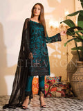 Ramsha Chevron Luxury Chiffon Vol-1 Embroidered 3Pc Suit A-101 - FaisalFabrics.pk