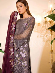 Ramsha Chevron Luxury Chiffon Vol-1 Embroidered 3Pc Suit A-103 - FaisalFabrics.pk