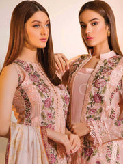Ramsha Chevron Luxury Chiffon Vol-1 Embroidered 3Pc Suit A-108 - FaisalFabrics.pk